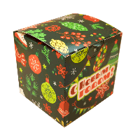 Коробка для кружки новогодняя "Зеленая"