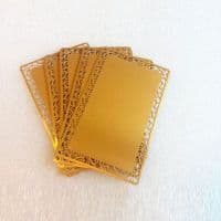визитки металлические золото "римский орнамент" изготовление визиток