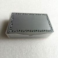 визитки металлические серебро "римский орнамент" изготовление визиток