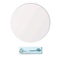 Значок круглый на булавке (белый)