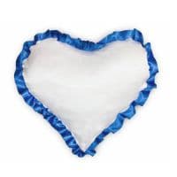 подушка с наволочкой в виде сердца 38*38 см синяя фотоподушки