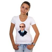 Женская футболка Путин в очках