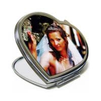 зеркальце макияжное металлическое в виде сердца 4.6х3.5см товары для влюбленных